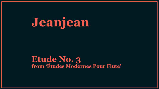 Jeanjean | Etude No. 3